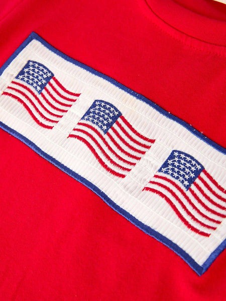 Boys 4th of July Plaid Flag Set: