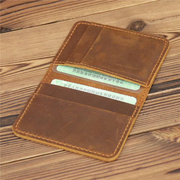 Genuine Leather Wallet, Handmade Wallet: Brown