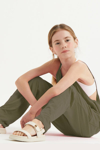 Drop Crotch Sleeveless Jumpsuit: Black
