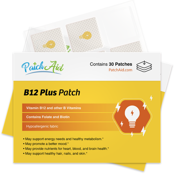 B12 Energy Plus Vitamin Patch - Energy & Mood Support: