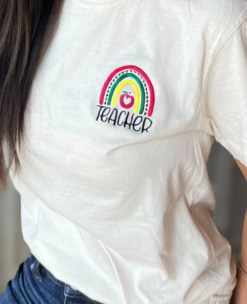 Embroidered Teacher Tee