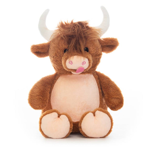 Highland Cow with removable stuffing pod