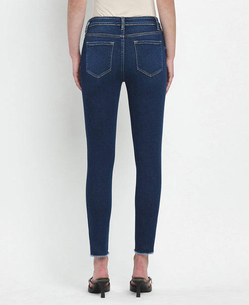 MID RISE RAW HEM CROP SKINNY JEANS V2159D: EMERSON
