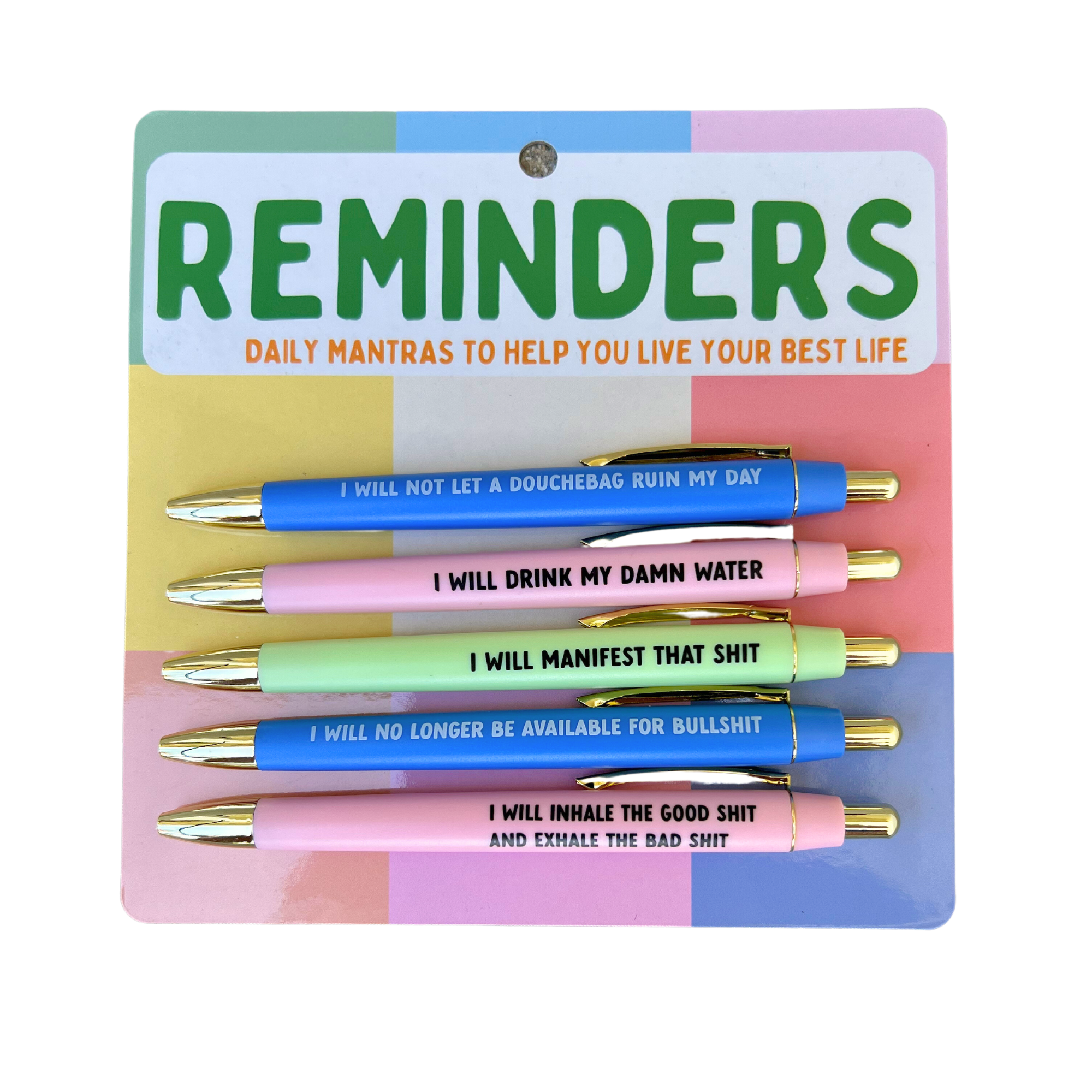 Reminders Pen Set (funny, office, gift)